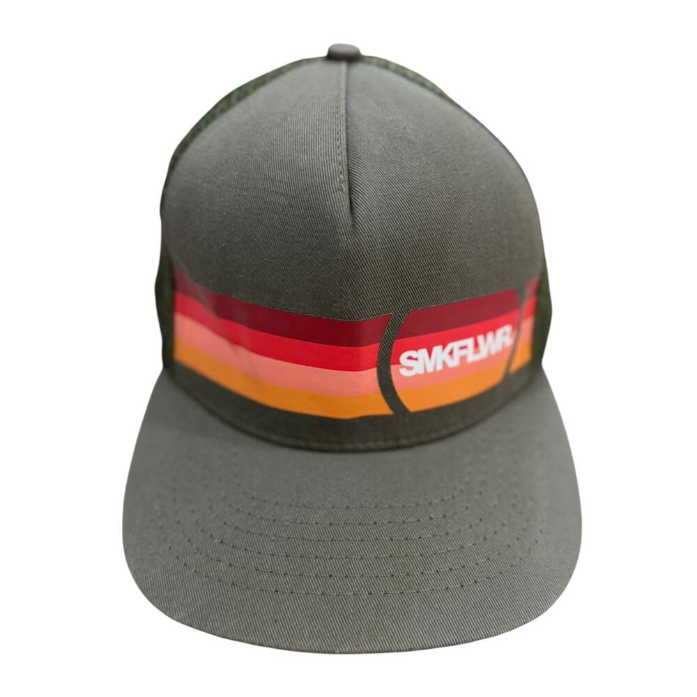 SMKFLWR Logo Horizon Trucker Graphic Adjustable Hat Cap One Size